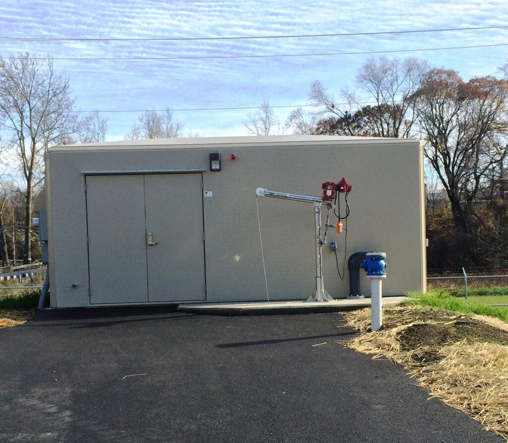 Shelter Works Enclosure at Maryland Wastewater Pumping station. Envirep is the manufacturers representative for Shelter Works in Pennsylvania, Maryland, Delaware, New Jersey, Virginia, and Washington D.C.