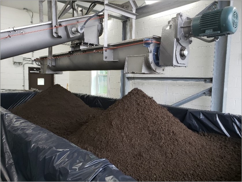 Dewatered Sludge from a PW Tech Volute Dewatering Press